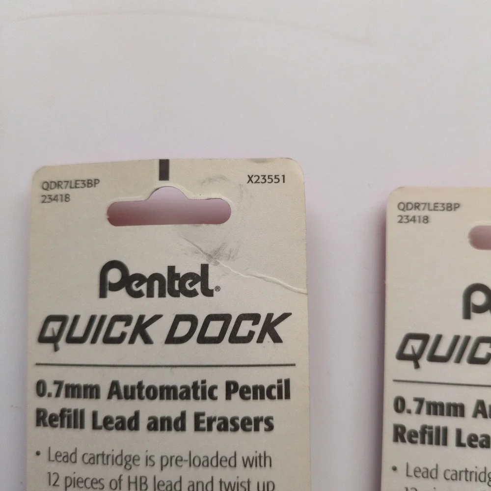 NEW Pentel Quick Dock Mechanical Pencil & 8 Refill Cartridges 0.7mm 0.5mm Lead